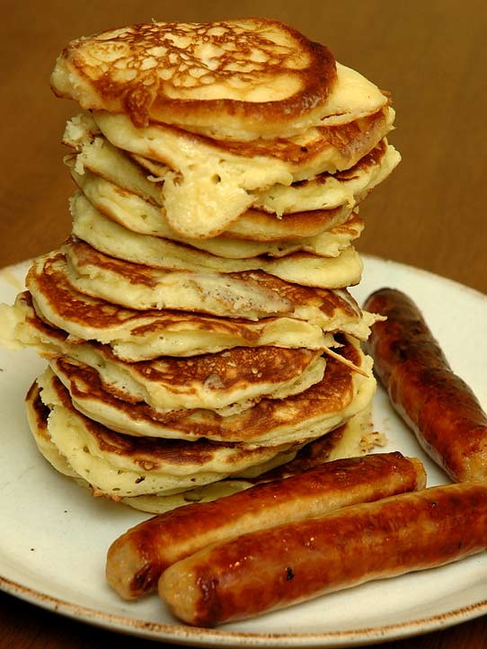 The full stack!  And a nice match with some good breakfast sausage.